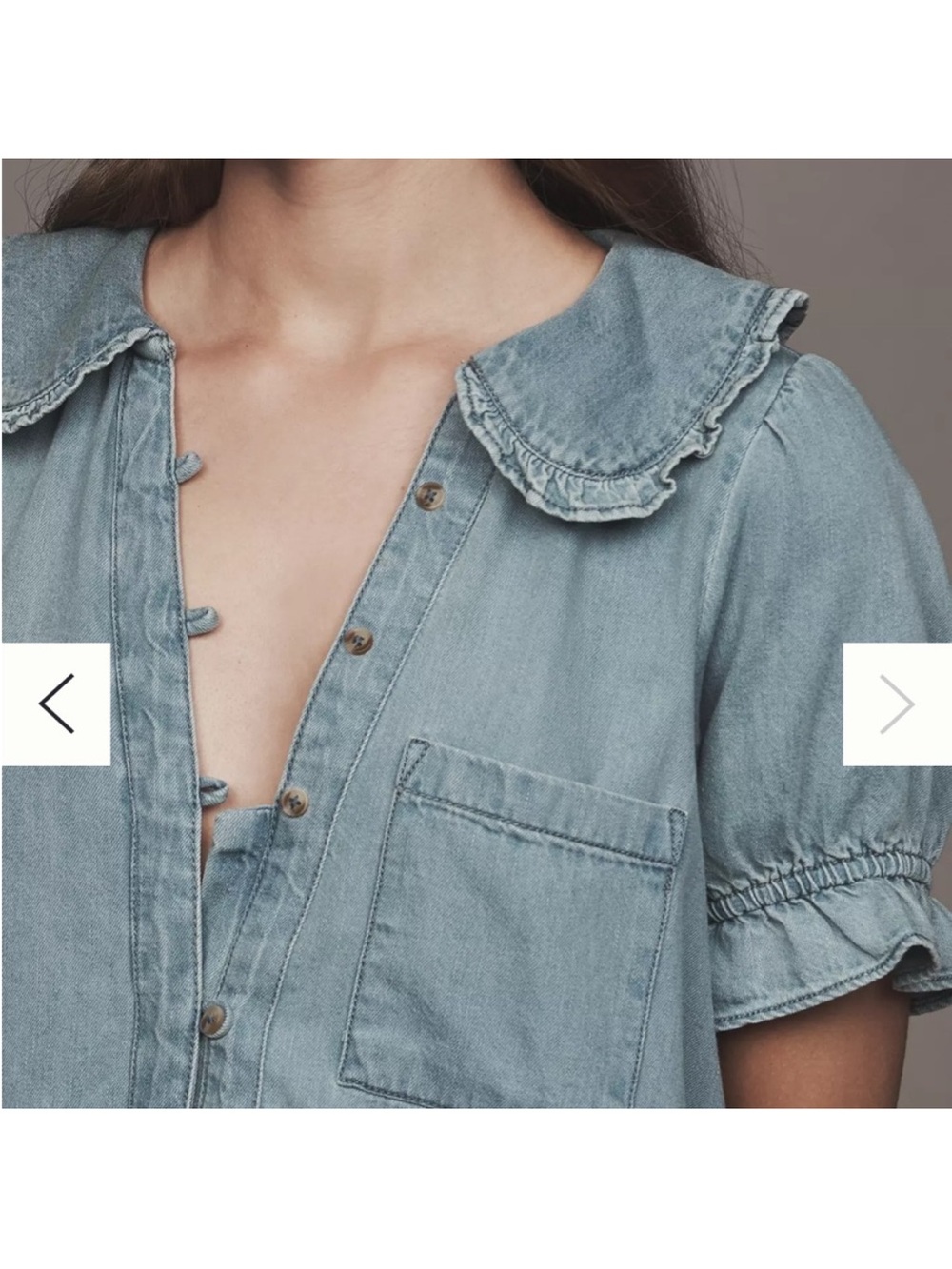 NWT! Pilcro Keira Denim Mini Dress from Anthropologie - Picture 5 of 8